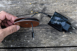 Cord Organizer, Cord holder, Leather cable holder - minimalist mens wallet