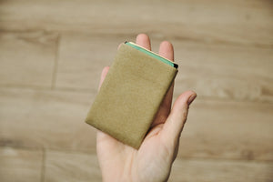Elevate Your Style with Our Alcantara Minimalist Wallet for Everyday Use - Mens Wallets - RFID Wallet - Beige - minimalist mens wallet