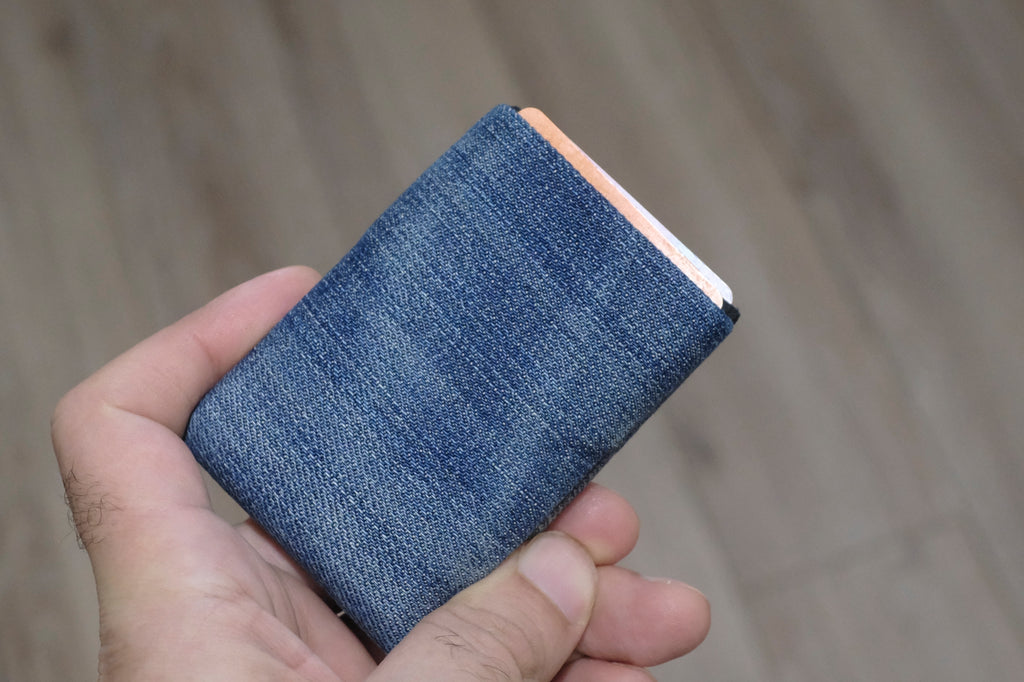 Minimalist Wallet - Mens Wallets - RFID Wallet - Carry Your Essentials in Style with Our Sustainable Recycled Denim - minimalist mens wallet