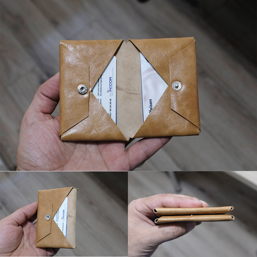Minimalist Bifold Wallet - Ultra Soft Goat Leather Wallet - minimalist mens wallet