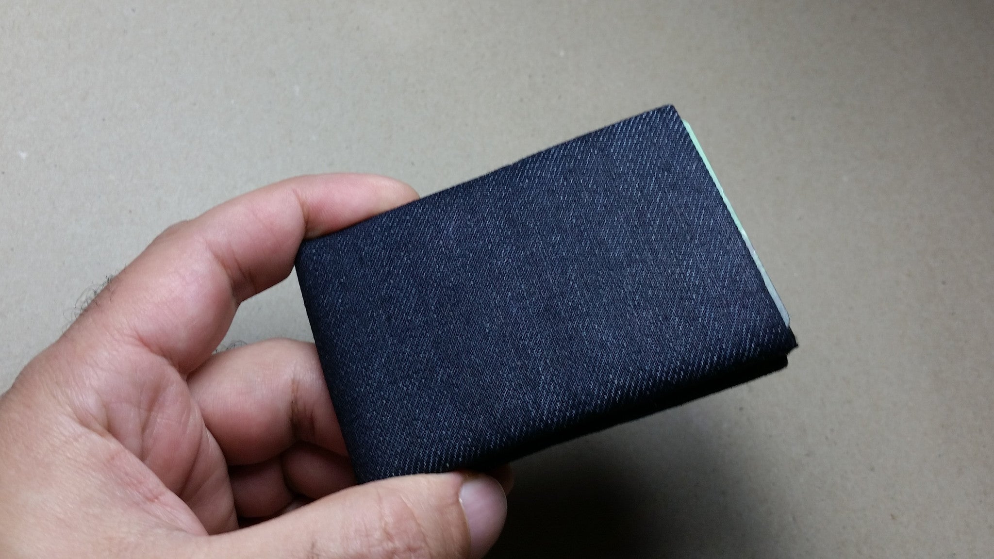 Experience the Perfect Balance of Sustainability and Style with Our Vegan Denim Minimalist Wallets -  NO RFID protection - minimalist mens wallet