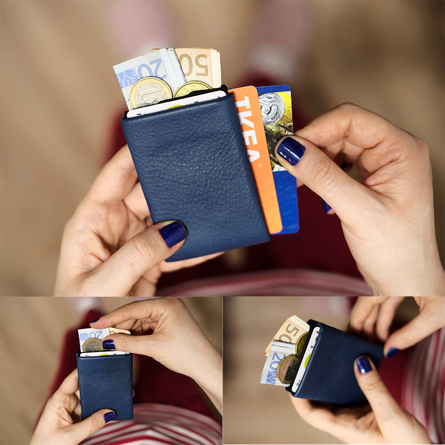 Nero Wallet Leather - Mens Wallets - Keep Your Personal Information Safe and Secure -  FULL RFID protection - minimalist mens wallet