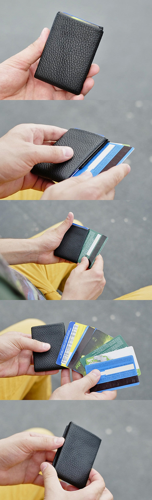 Experience the Perfect Balance of Sustainability and Style with Our Vegan Denim Minimalist Wallets -  NO RFID protection - minimalist mens wallet