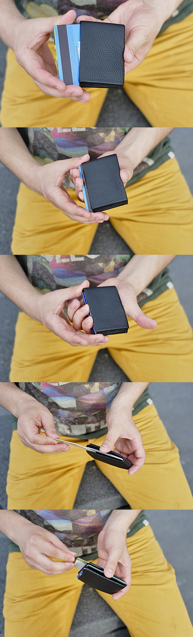 Experience the Perfect Balance of Sustainability and Style with Our Vegan Denim Minimalist Wallets -  NO RFID protection - minimalist mens wallet