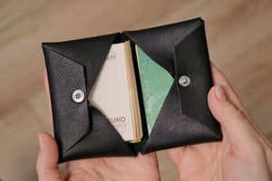 Minimalist Bifold Wallet - Alcantara Wallet for Men and Women - Leather Mens Wallets - minimalist mens wallet