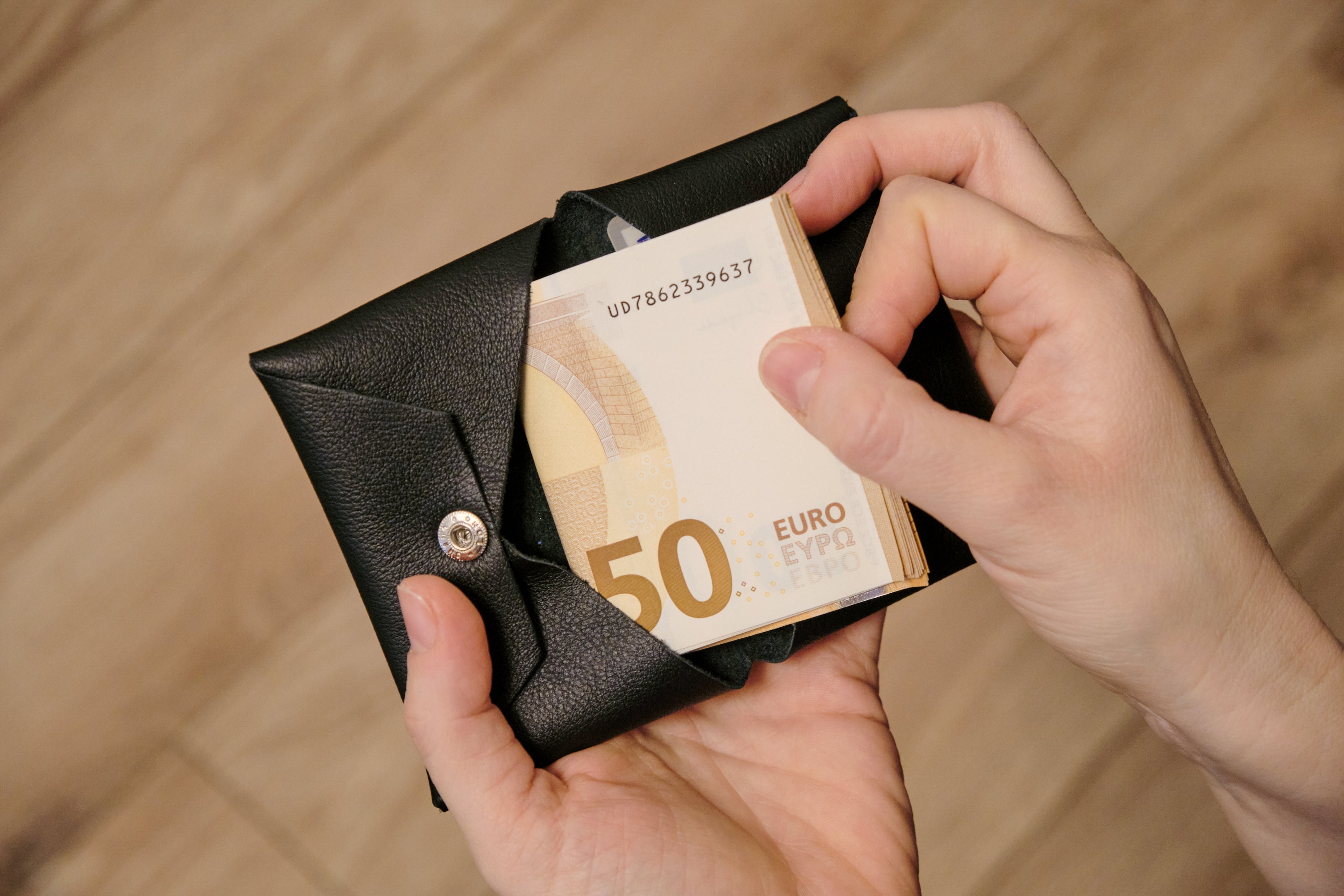 Minimalist Bifold Wallet - Alcantara Wallet for Men and Women - Leather Mens Wallets - minimalist mens wallet