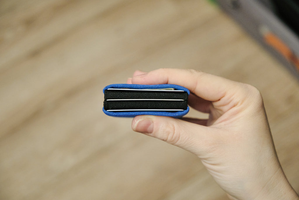 Alcantara Minimalist Wallet: The Ultimate Combination of Luxury and Utility - Men Wallet - RFID Wallet - Blu Ocean - minimalist mens wallet