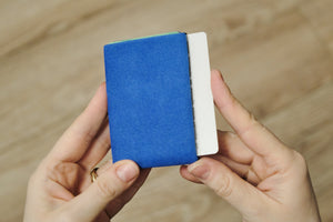 Alcantara Minimalist Wallet: The Ultimate Combination of Luxury and Utility - Men Wallet - RFID Wallet - Blu Ocean - minimalist mens wallet