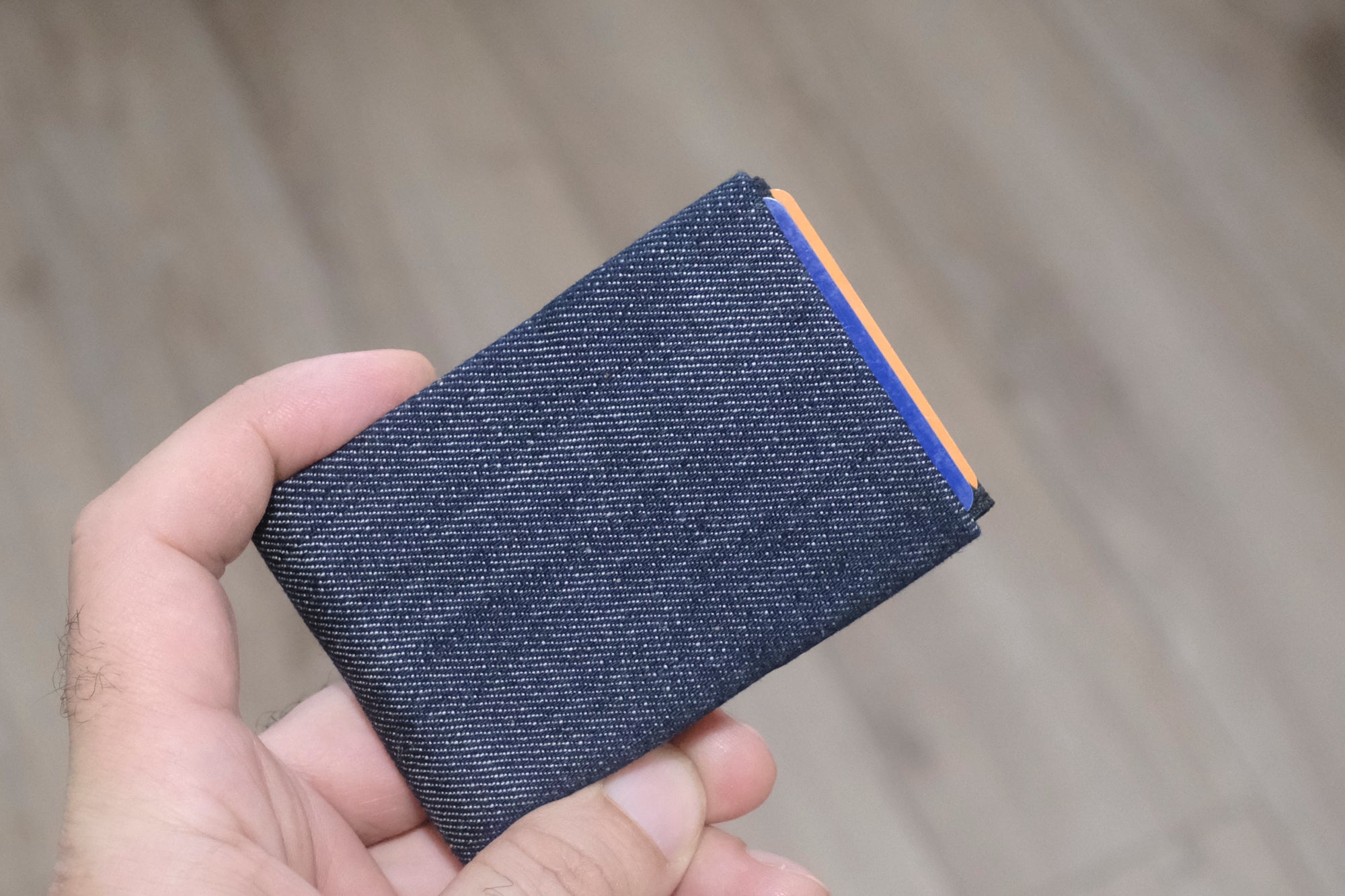 Upgrade Your Everyday Carry with Our Vegan Denim Minimalist Wallet Collection -  FULL RFID blocking - minimalist mens wallet