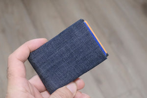 Portafoglio Minimalista Uomo/ragazzo In Nylon Con Blocco RFID - Piccolo, Bifold, Nero, Dimensioni 10.9x8.9 Cm