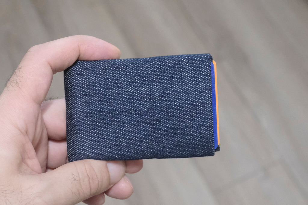 Upgrade Your Everyday Carry with Our Vegan Denim Minimalist Wallet Collection -  FULL RFID blocking - minimalist mens wallet