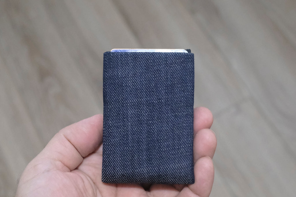 Upgrade Your Everyday Carry with Our Vegan Denim Minimalist Wallet Collection -  FULL RFID blocking - minimalist mens wallet