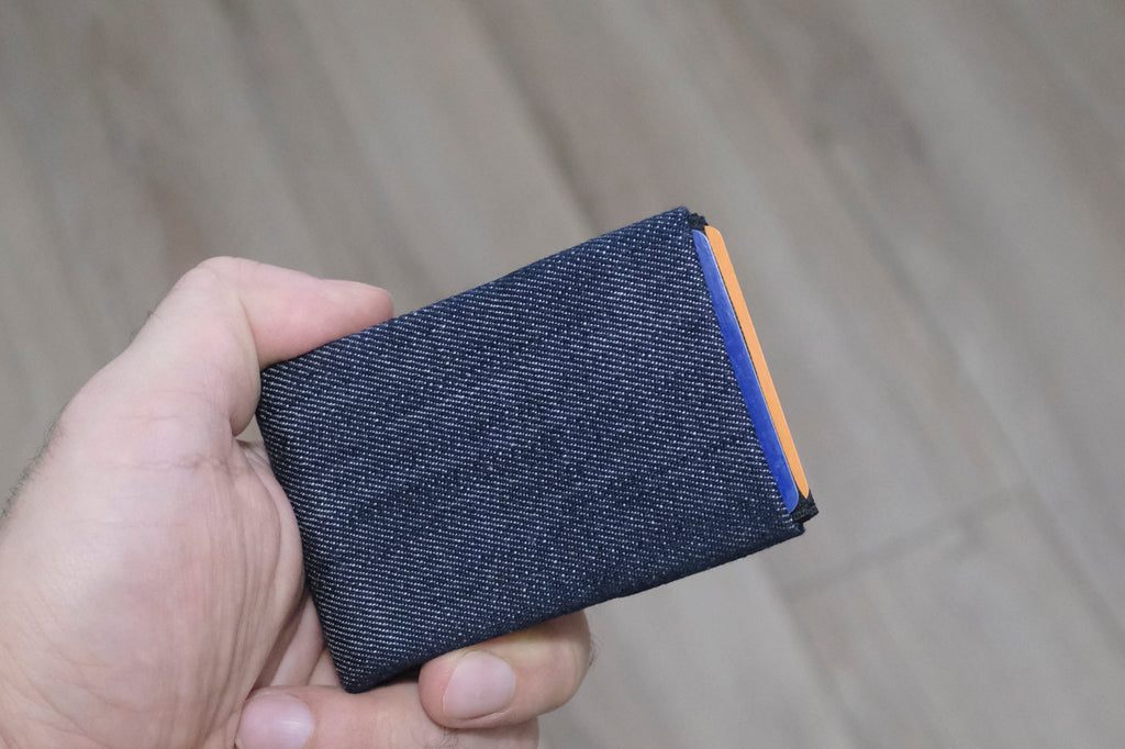 Upgrade Your Everyday Carry with Our Vegan Denim Minimalist Wallet Collection -  FULL RFID blocking - minimalist mens wallet