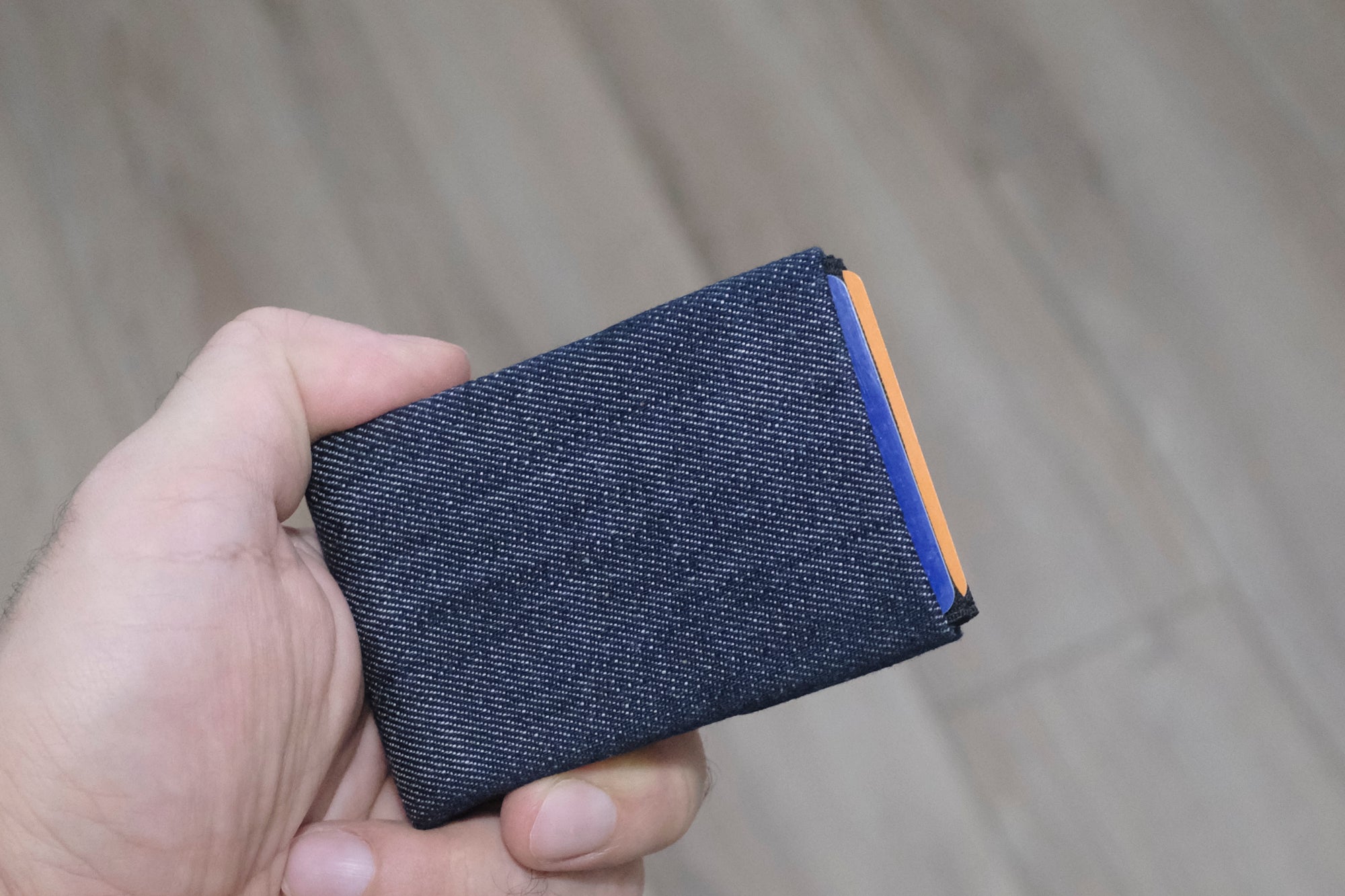Upgrade Your Everyday Carry with Our Vegan Denim Minimalist Wallet Collection -  FULL RFID blocking - minimalist mens wallet