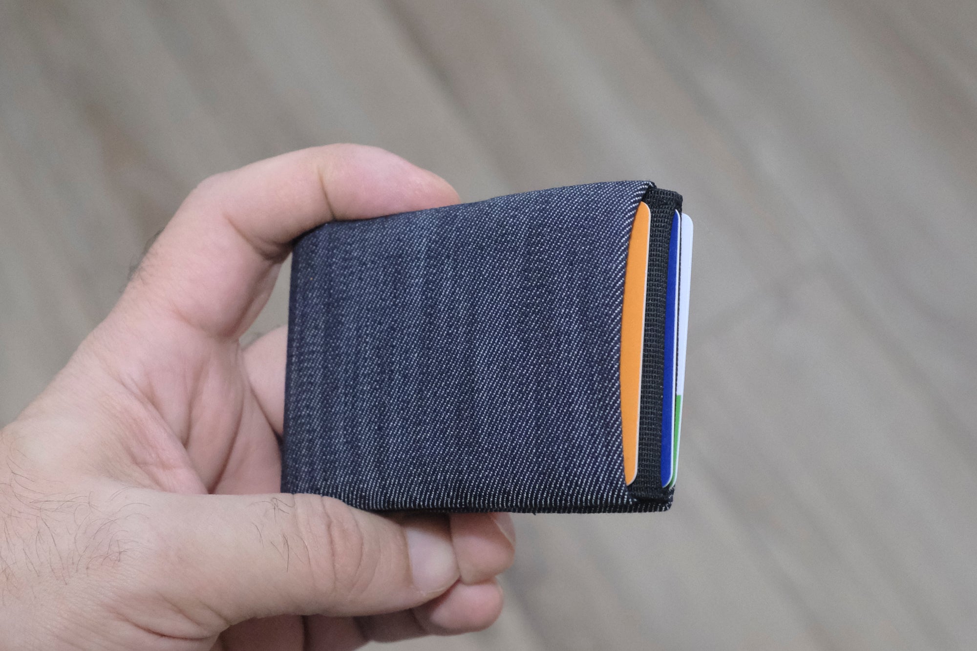 Upgrade Your Everyday Carry with Our Vegan Denim Minimalist Wallet Collection -  FULL RFID blocking - minimalist mens wallet