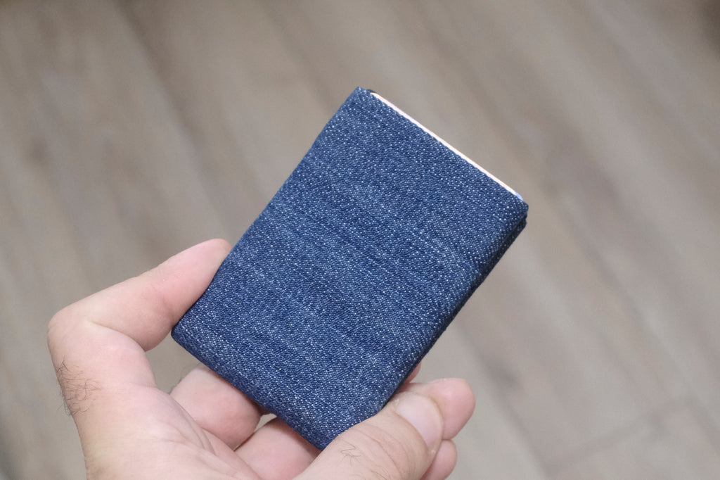 Minimalist Wallet - Mens Wallets - RFID Wallet - Carry Your Essentials in Style with Our Sustainable Recycled Denim - minimalist mens wallet