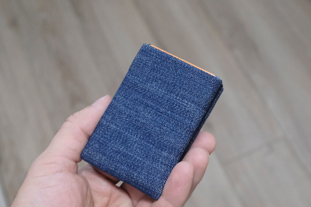 Minimalist Wallet - Mens Wallets - RFID Wallet - Carry Your Essentials in Style with Our Sustainable Recycled Denim - minimalist mens wallet