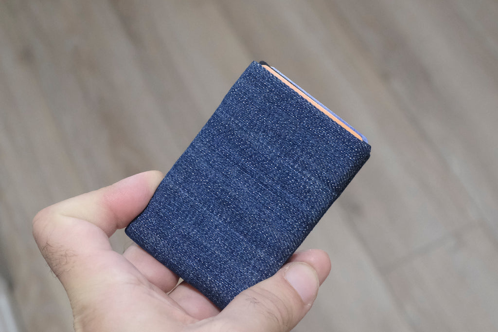 Minimalist Wallet - Mens Wallets - RFID Wallet - Carry Your Essentials in Style with Our Sustainable Recycled Denim - minimalist mens wallet