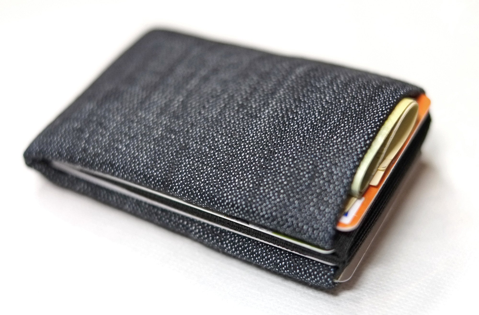 Experience the Perfect Balance of Sustainability and Style with Our Vegan Denim Minimalist Wallets -  NO RFID protection - minimalist mens wallet