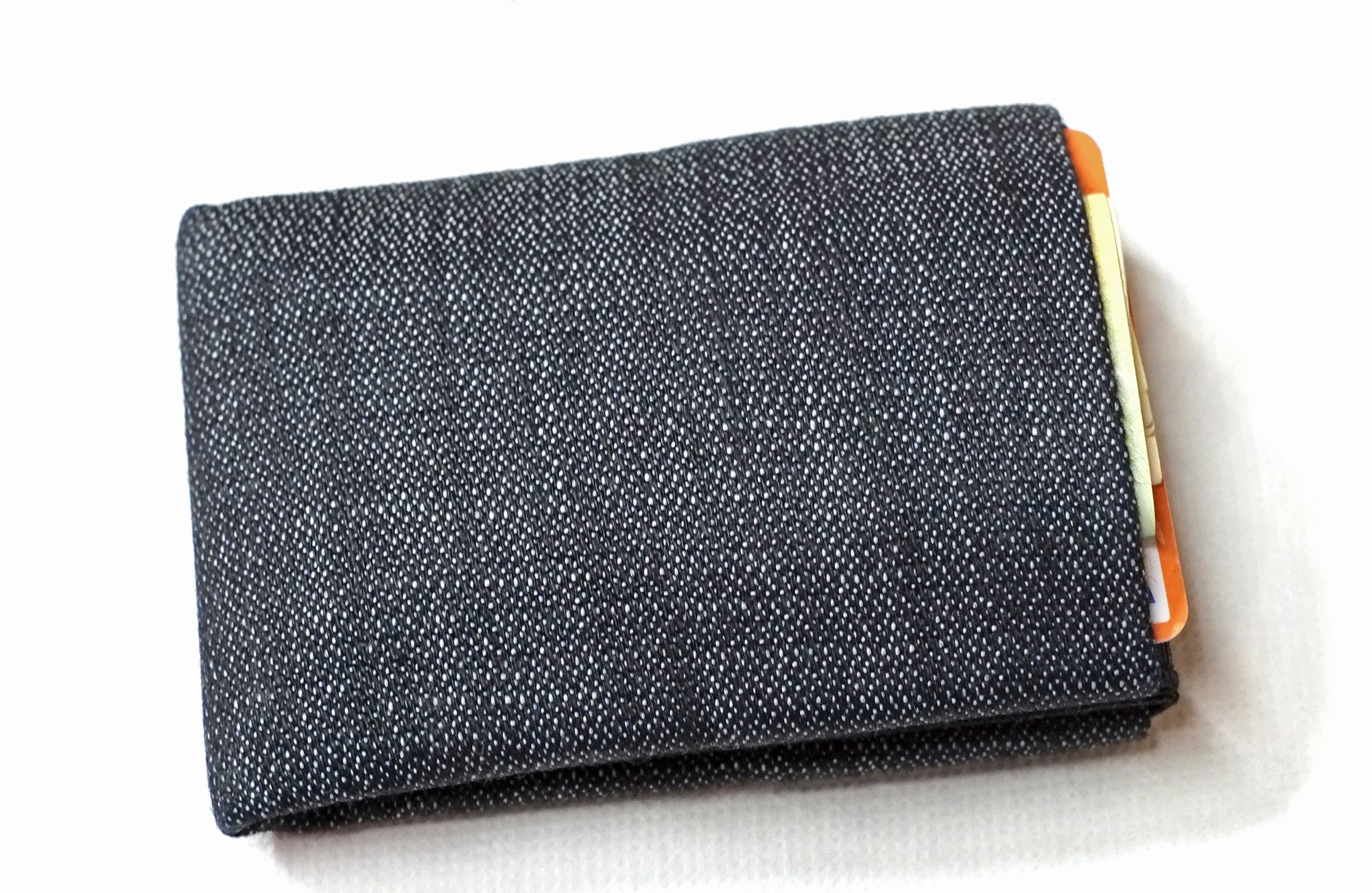 Experience the Perfect Balance of Sustainability and Style with Our Vegan Denim Minimalist Wallets -  NO RFID protection - minimalist mens wallet