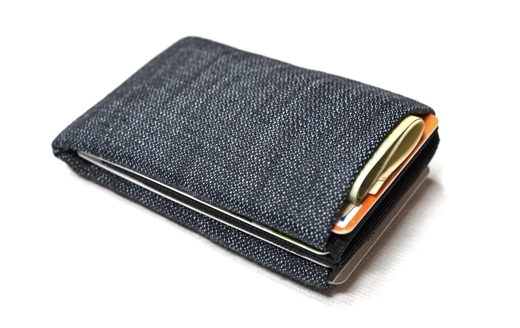 Experience the Perfect Balance of Sustainability and Style with Our Vegan Denim Minimalist Wallets -  NO RFID protection - minimalist mens wallet