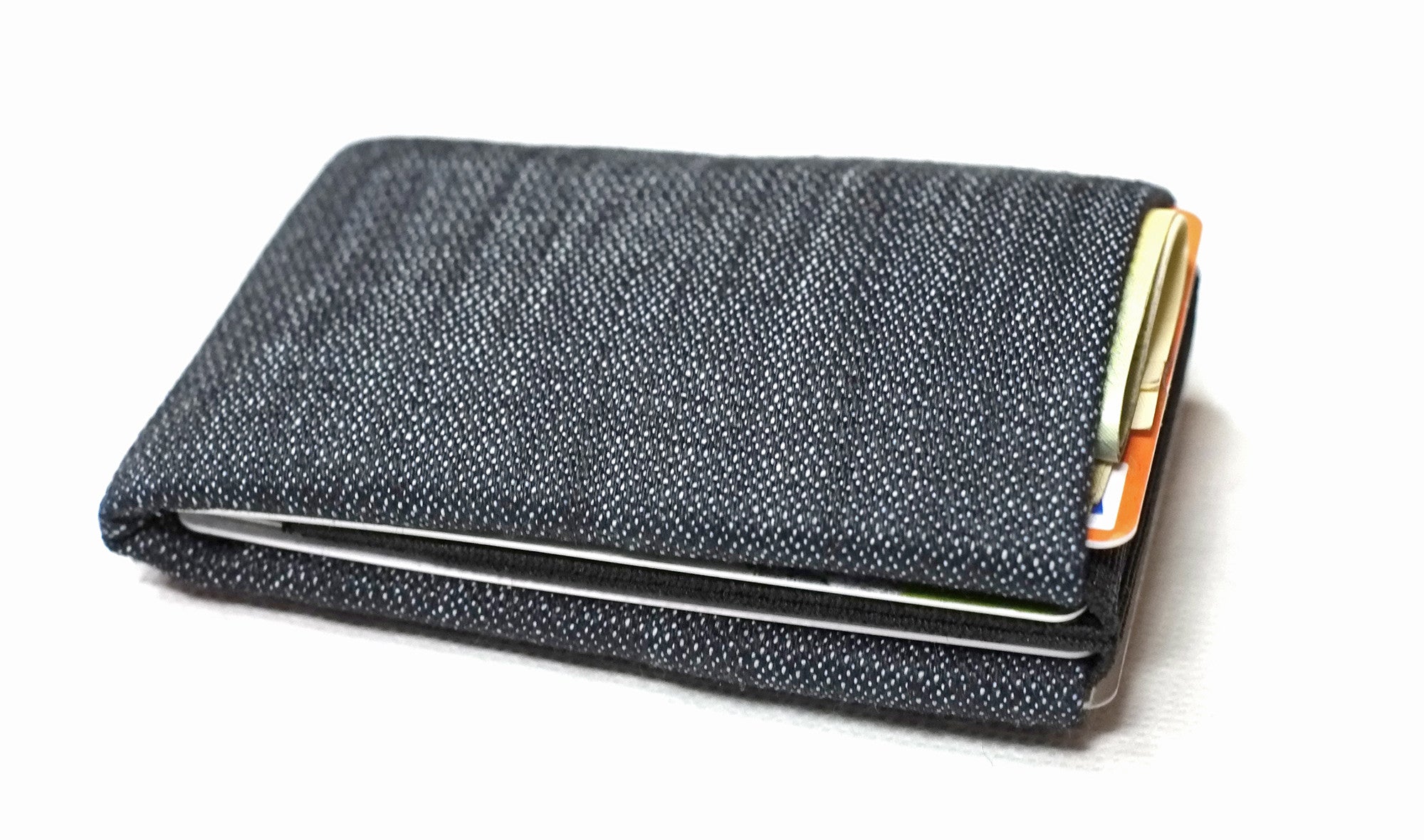 Experience the Perfect Balance of Sustainability and Style with Our Vegan Denim Minimalist Wallets -  NO RFID protection - minimalist mens wallet