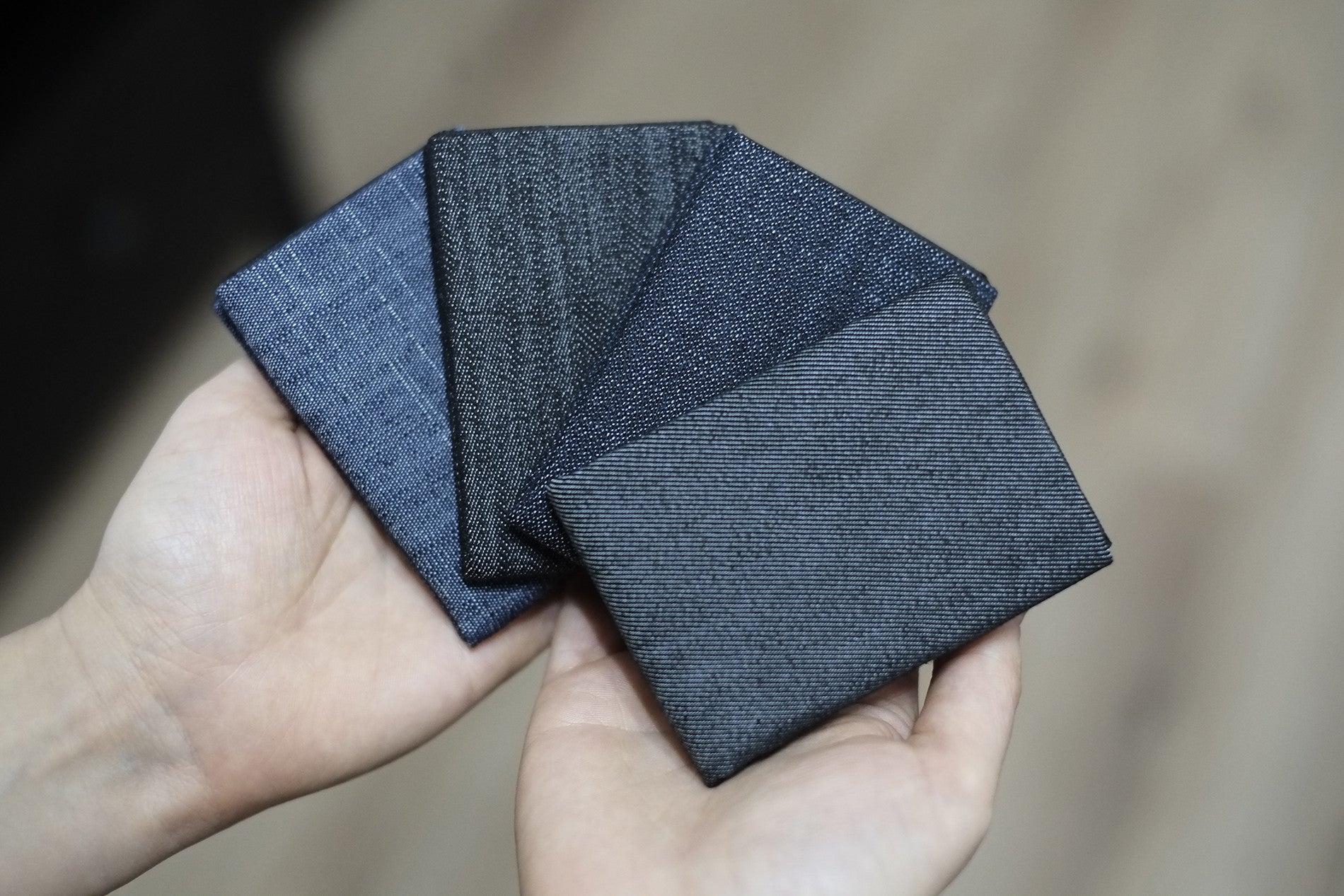 Upgrade Your Everyday Carry with Our Vegan Denim Minimalist Wallet Collection -  FULL RFID blocking - minimalist mens wallet