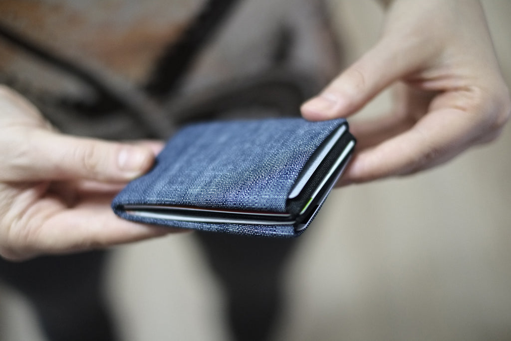 Upgrade Your Everyday Carry with Our Vegan Denim Minimalist Wallet Collection -  FULL RFID blocking - minimalist mens wallet