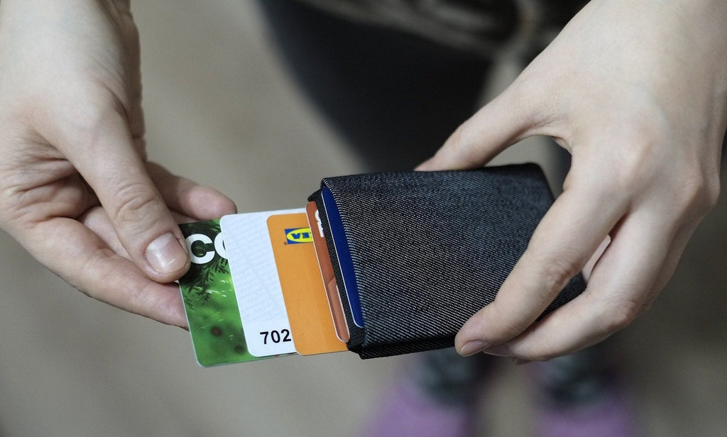 Upgrade Your Everyday Carry with Our Vegan Denim Minimalist Wallet Collection -  FULL RFID blocking - minimalist mens wallet