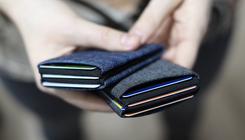 Effortlessly Cool: Discover Our Vegan Denim Mens Wallets - RFID blocking 4 +1 - minimalist mens wallet