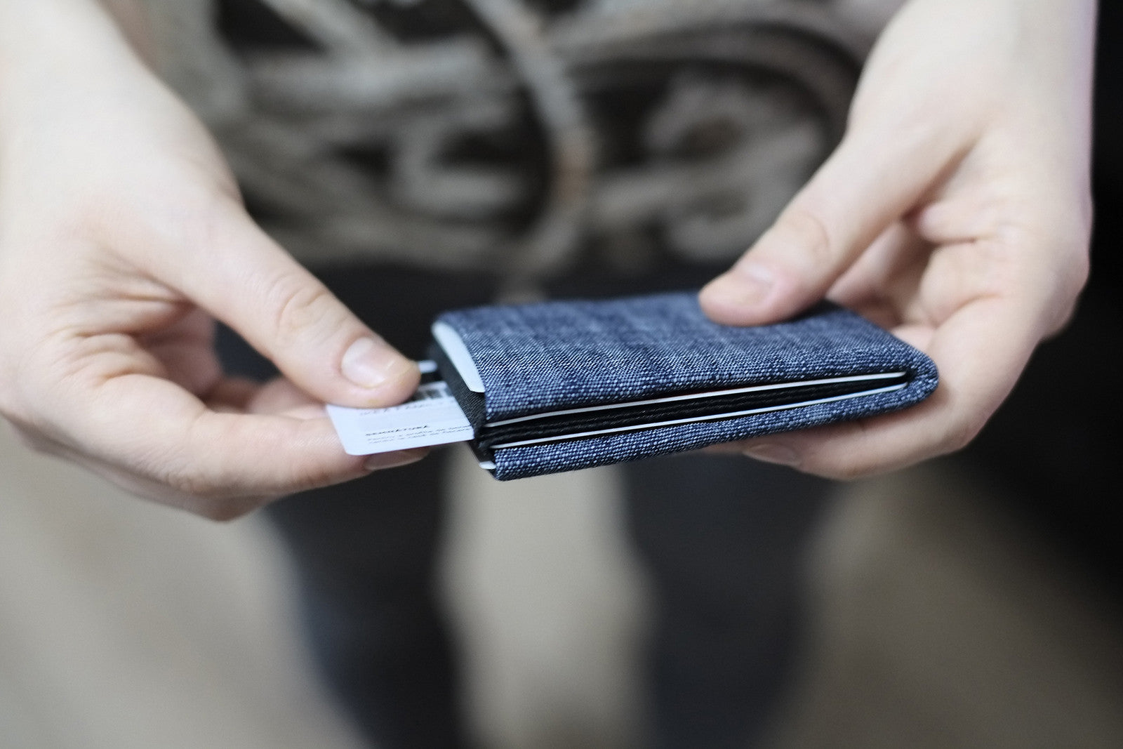 Upgrade Your Everyday Carry with Our Vegan Denim Minimalist Wallet Collection -  FULL RFID blocking - minimalist mens wallet