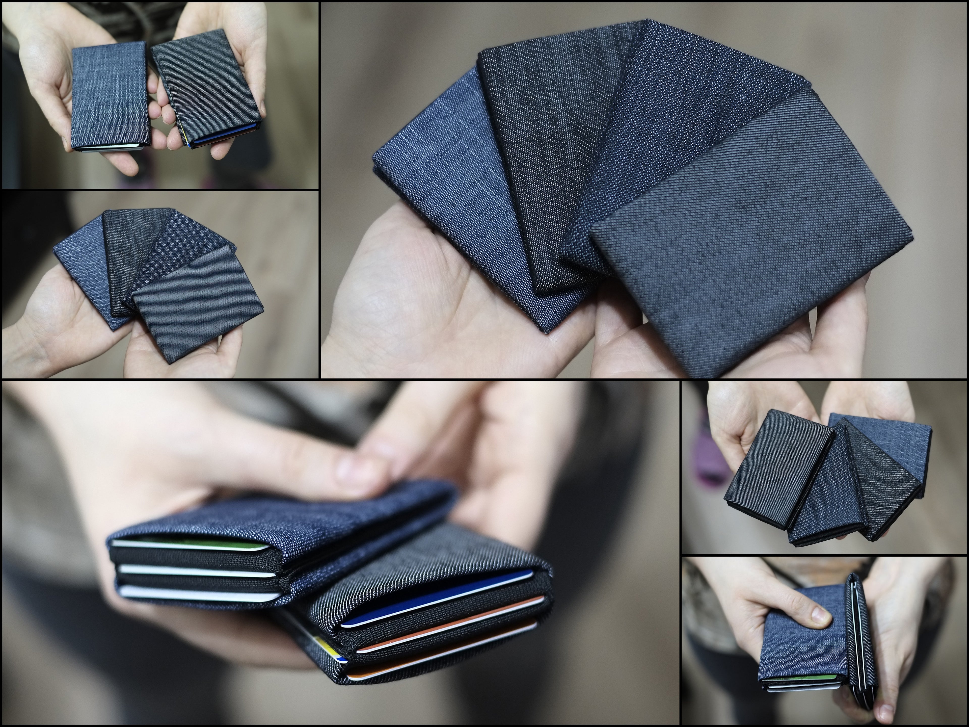 Upgrade Your Everyday Carry with Our Vegan Denim Minimalist Wallet Collection -  FULL RFID blocking - minimalist mens wallet