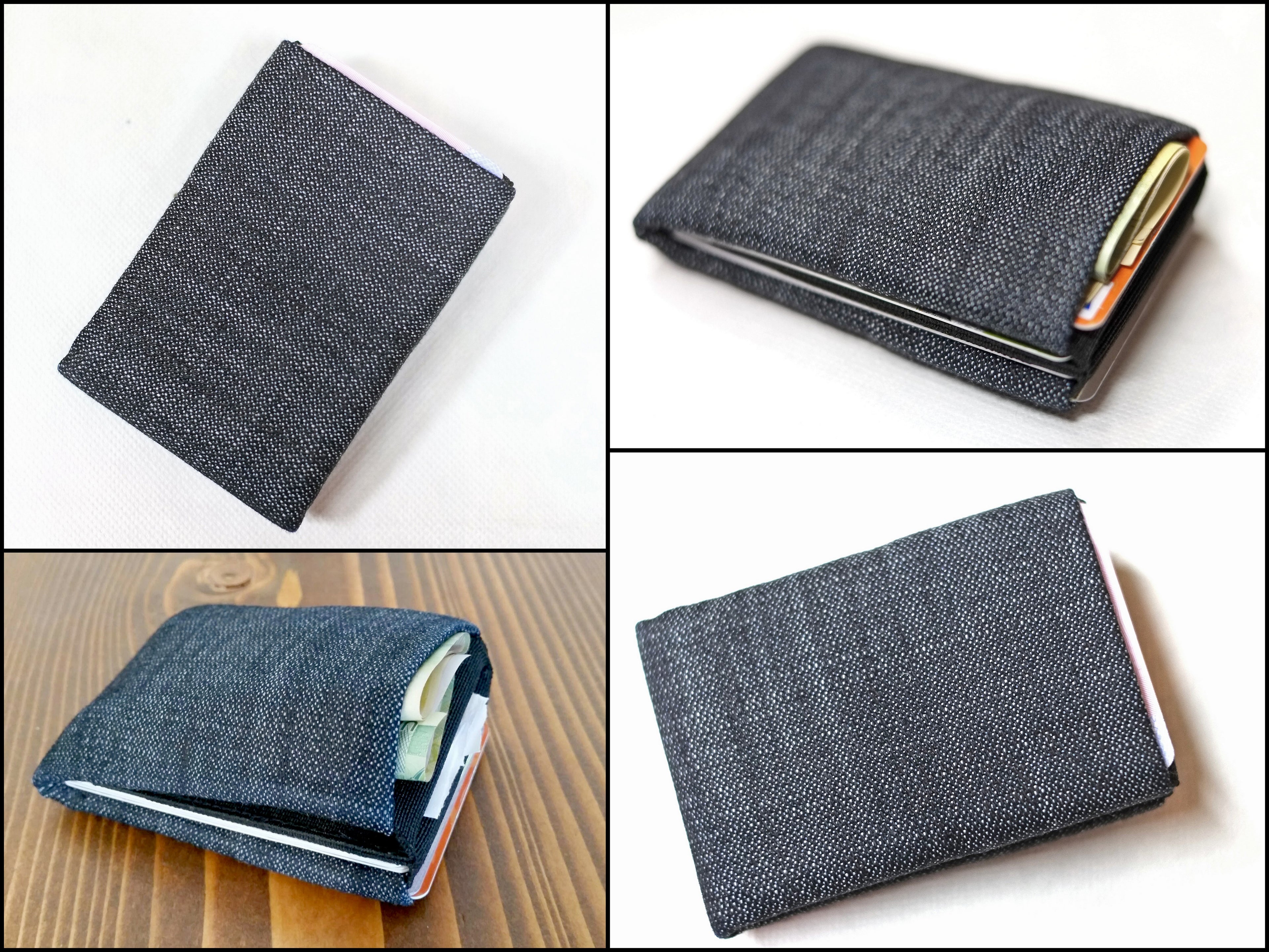 Effortlessly Cool: Discover Our Vegan Denim Mens Wallets - RFID blocking 4 +1 - minimalist mens wallet
