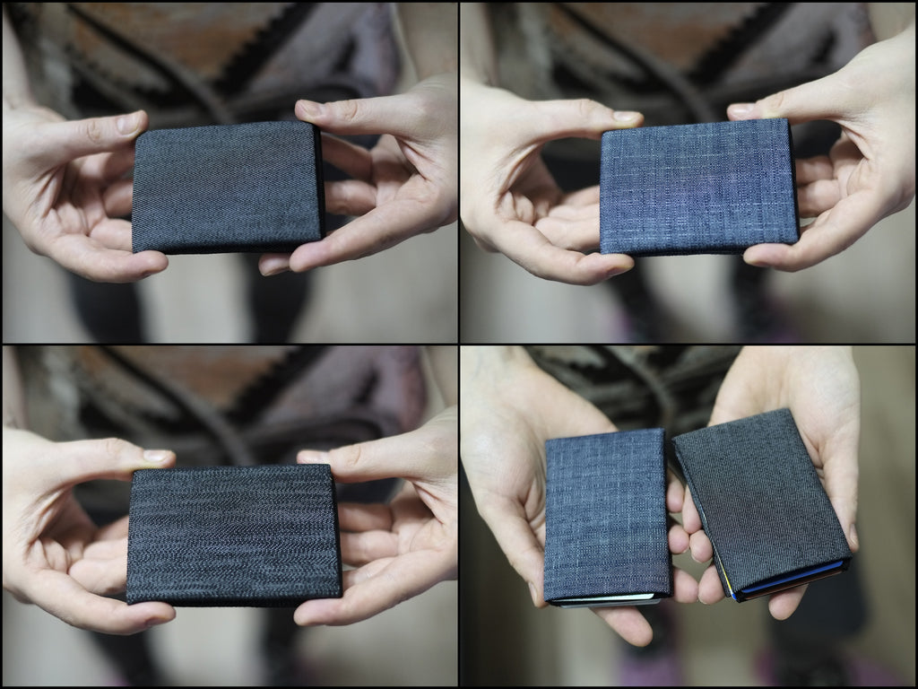 Upgrade Your Everyday Carry with Our Vegan Denim Minimalist Wallet Collection -  FULL RFID blocking - minimalist mens wallet