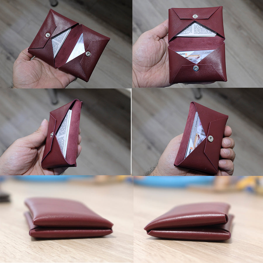 Minimalist Bifold Wallet - Ultra Soft Goat Leather Wallet - minimalist mens wallet