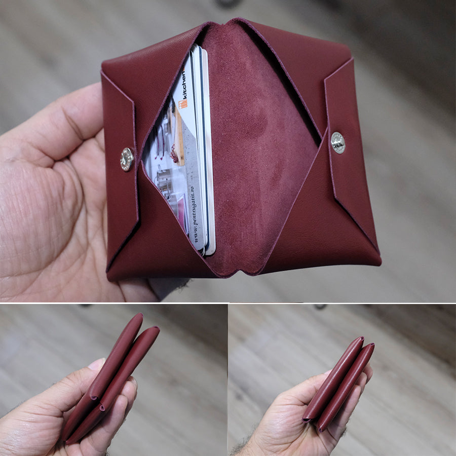 Minimalist Bifold Wallet - Ultra Soft Goat Leather Wallet - minimalist mens wallet