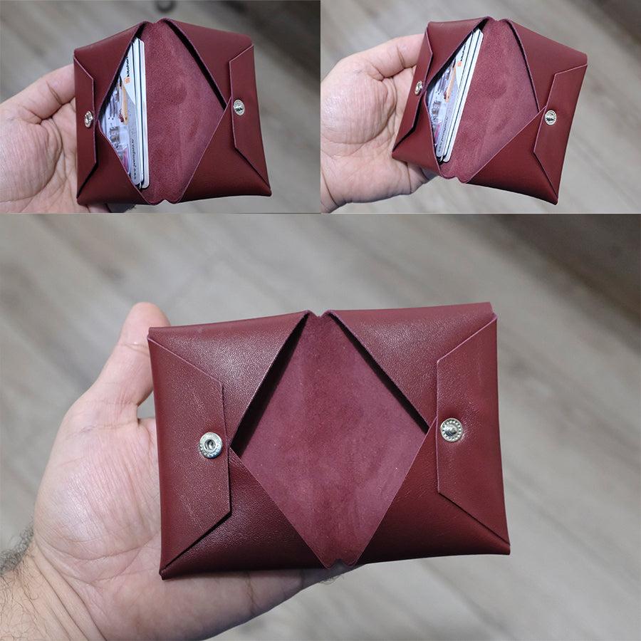 Minimalist Bifold Wallet - Ultra Soft Goat Leather Wallet - minimalist mens wallet