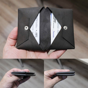 Minimalist Bifold Wallet - Ultra Soft Goat Leather Wallet - minimalist mens wallet