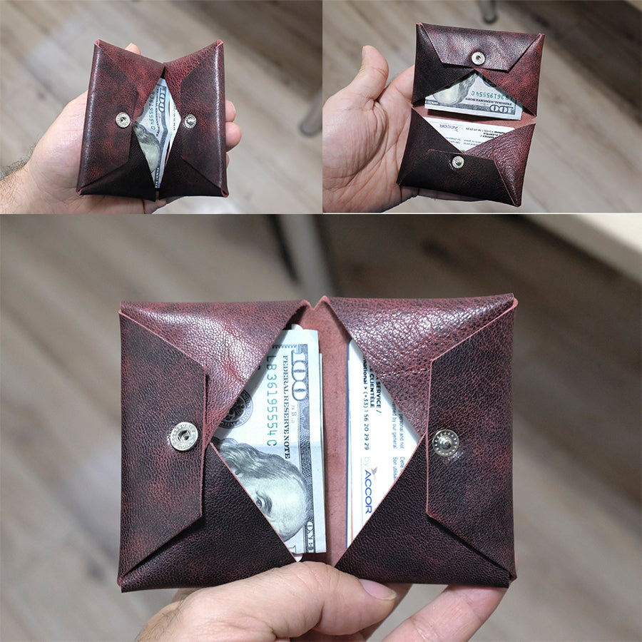 Minimalist Bifold Wallet - Ultra Soft Goat Leather Wallet - minimalist mens wallet