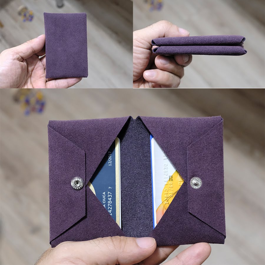 Minimalist Bifold Wallet - Alcantara Wallet for Men and Women