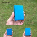 Alcantara Minimalist Wallet: The Ultimate Combination of Luxury and Utility - Men Wallet - RFID Wallet - Blu Ocean - minimalist mens wallet
