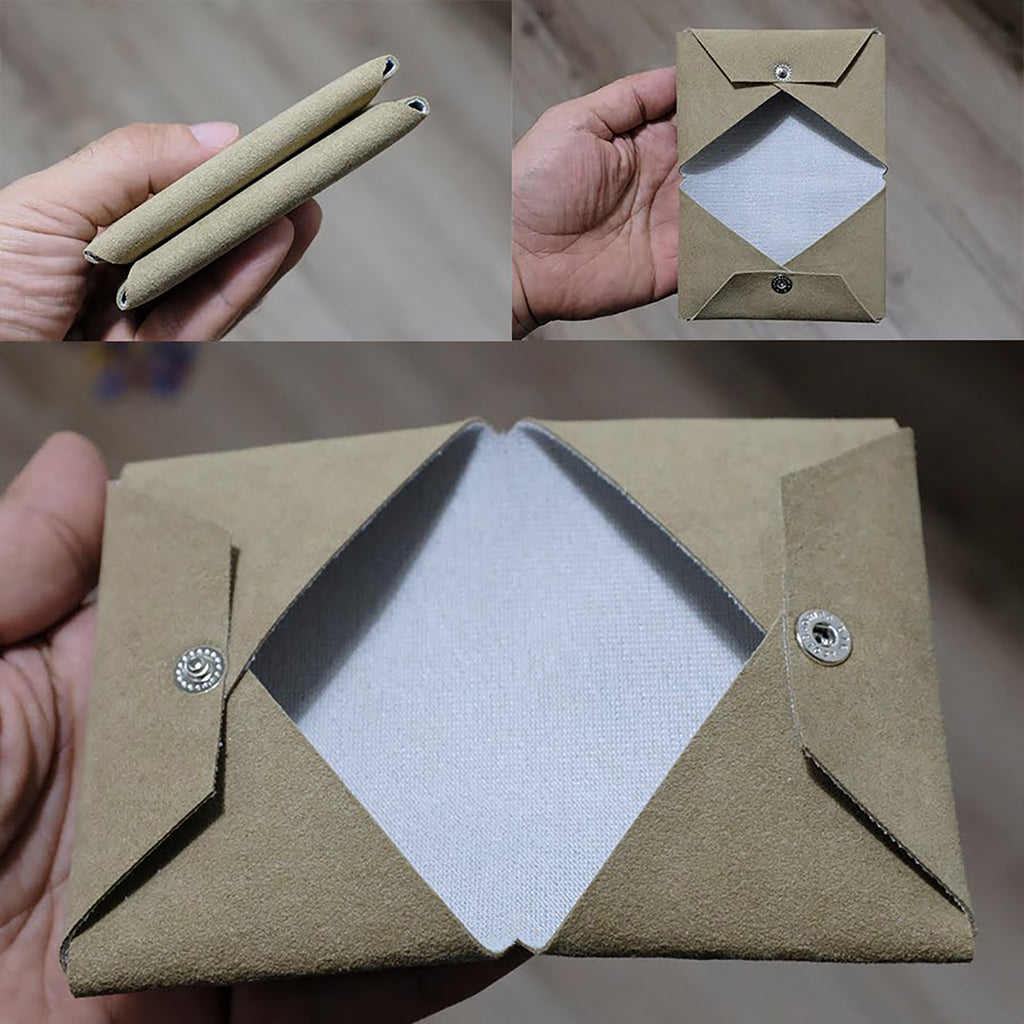 Minimalist Bifold Wallet - Alcantara Wallet for Men and Women