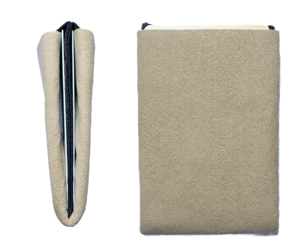 Elevate Your Style with Our Alcantara Minimalist Wallet for Everyday Use - Mens Wallets - RFID Wallet - Beige - minimalist mens wallet