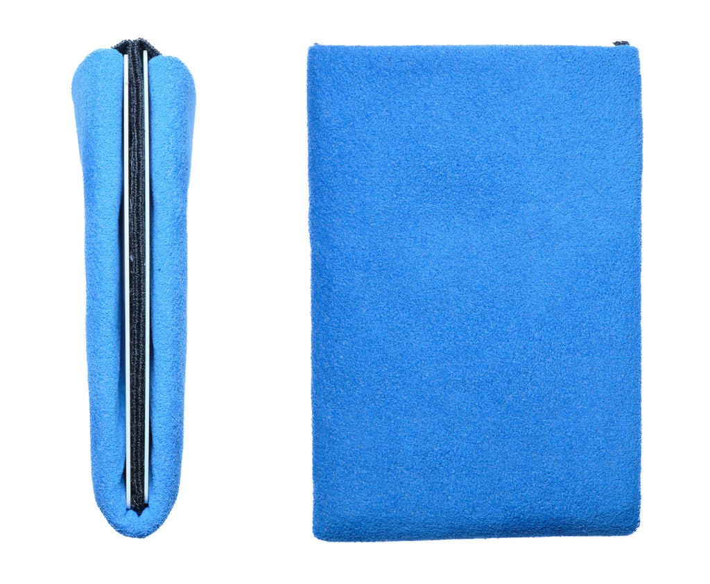 Alcantara Minimalist Wallet: The Ultimate Combination of Luxury and Utility - Men Wallet - RFID Wallet - Blu Ocean - minimalist mens wallet
