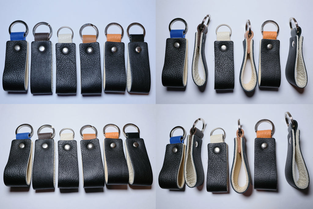 Nero Wallet - Cool Leather Keychain for Men and Women - Key Holder - Key Organizer - Double Colors Leather - Set of 2 - Random Colors - minimalist mens wallet