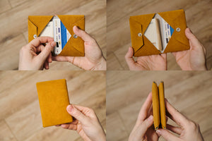 Minimalist Bifold Wallet - Alcantara Wallet for Men and Women - Leather Mens Wallets - minimalist mens wallet