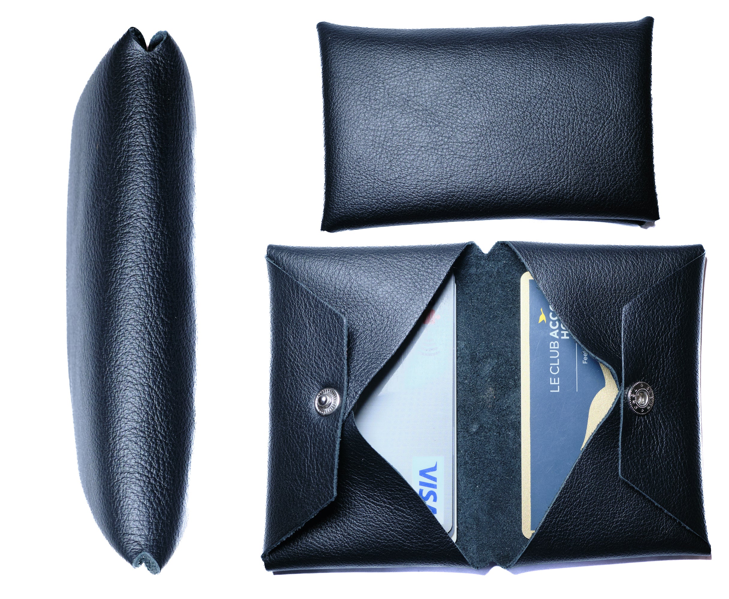 Minimalist Bifold Wallet - Alcantara Wallet for Men and Women - Leather Mens Wallets - minimalist mens wallet