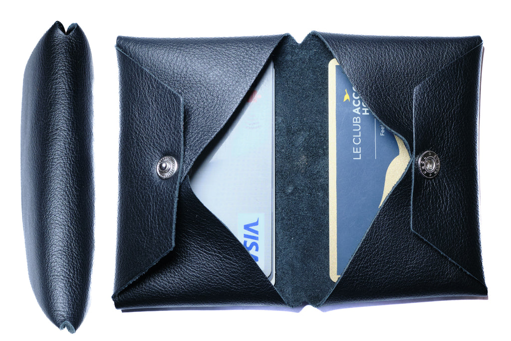 Minimalist Bifold Wallet - Alcantara Wallet for Men and Women - Leather Mens Wallets - minimalist mens wallet
