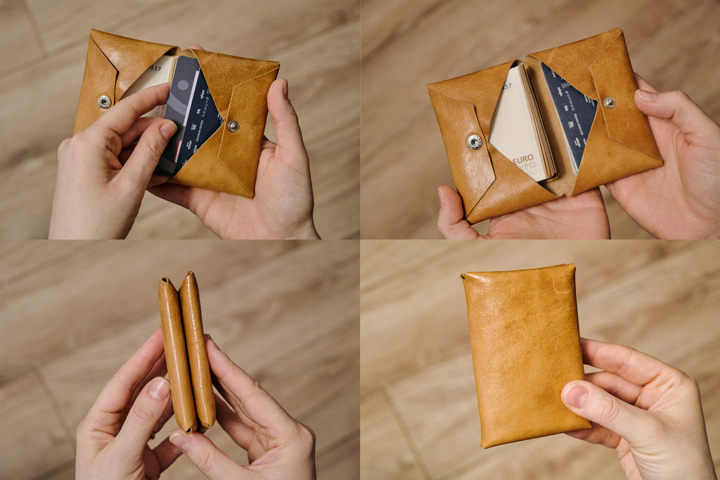 Minimalist Bifold Wallet - Alcantara Wallet for Men and Women - Leather Mens Wallets - minimalist mens wallet