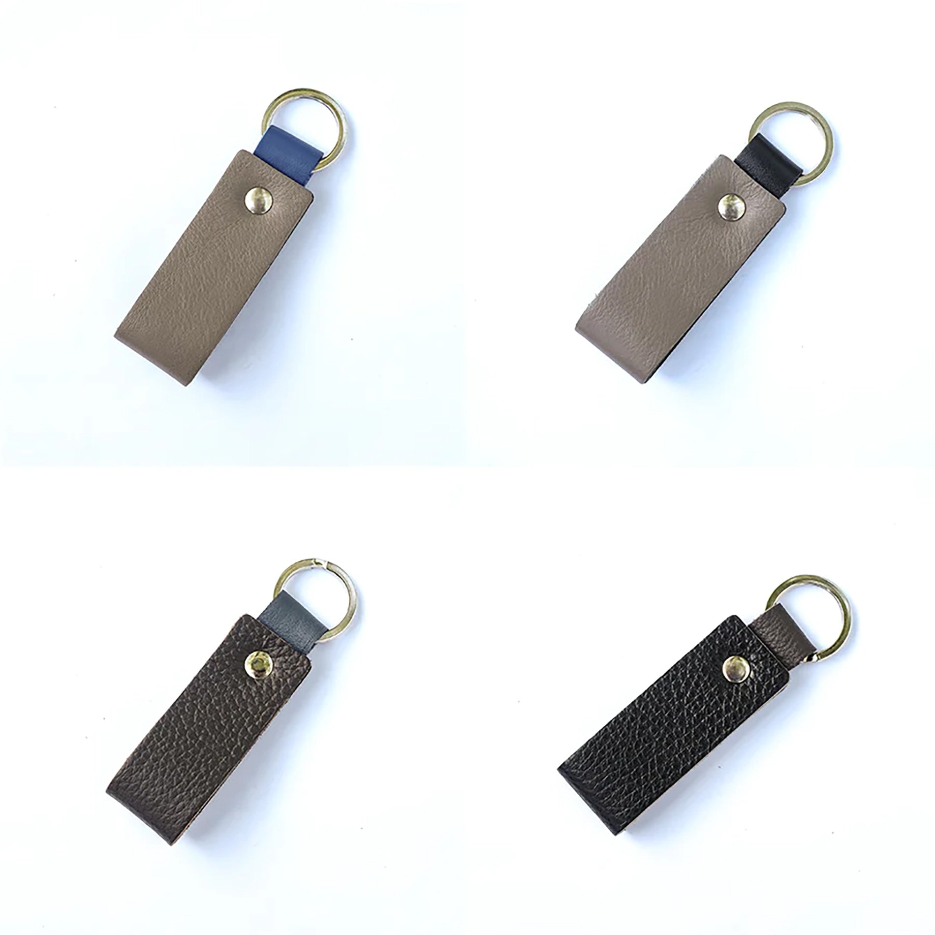 Nero Wallet - Cool Leather Keychain for Men and Women - Key Holder - Key Organizer - Double Colors Leather - Set of 2 - Random Colors - minimalist mens wallet